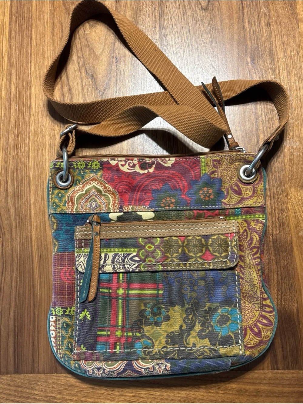 Fossil vintage Boho Patchwork Crossbody Bag - Multicolor